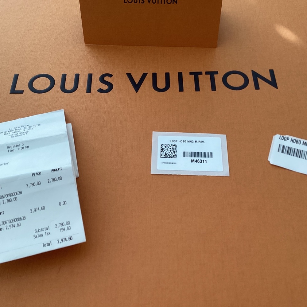 Louis Vuitton Monogram Canvas Hobo with Gold Chain and Brown Leather Trim - Picture 9 of 10